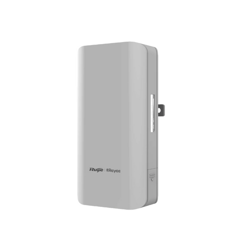 RD-EST310V2, wireless bridge, wifi extender, grey, 3/4 view, Ruijie Reyee, rectangular with rounded corners, 1KM range, 5GHz dual stream