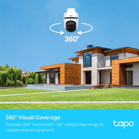 360° Visual Coverage-Provides 360° horizontal & 130° vertical range to cover every corner.