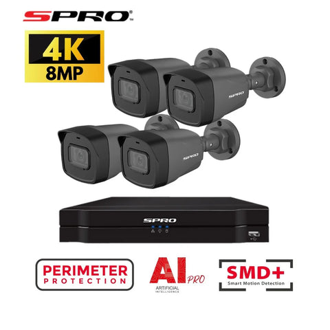 SPRO 4K Analogue Long IR Range Bullet Camera CCTV Kit