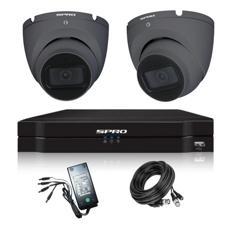 SPRO 5MP Analogue CCTV Additional Channel Kit Grey