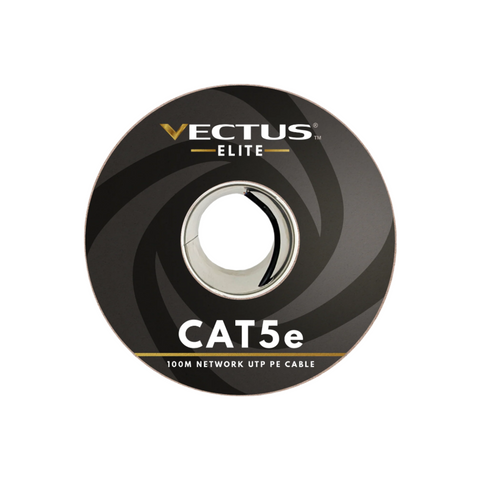 VECTUS CAT5e 100M Cable UTP PE, Outdoor (Black)