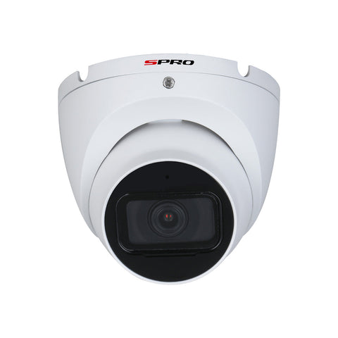 SPRO 5MP Analogue CCTV Kit: 2x SPRO 5MP Analogue Fixed Lens Turret And 1TB SPRO B5 5MP-Lite 4 Channels With AI