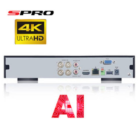 SPRO B6 - 6 CHANNEL 4K 8MP 5 IN 1 DVR with AI Technology