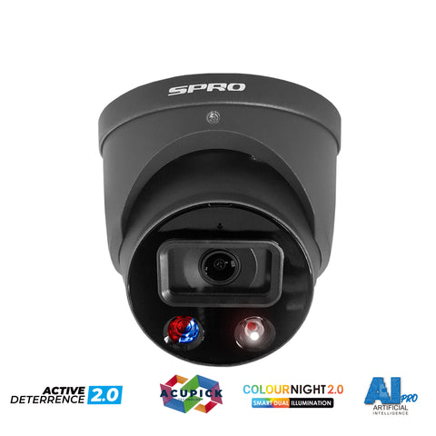 8MP IP SPRO - Fixed Lens Active Deterrence CCTV Camera (V4) With Smart Dual Illumination and AcuPick