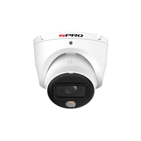 SPRO 6MP IP Turret with COLOUR NIGHT 2.0 and Built-In Mic In White (ECONOMY)