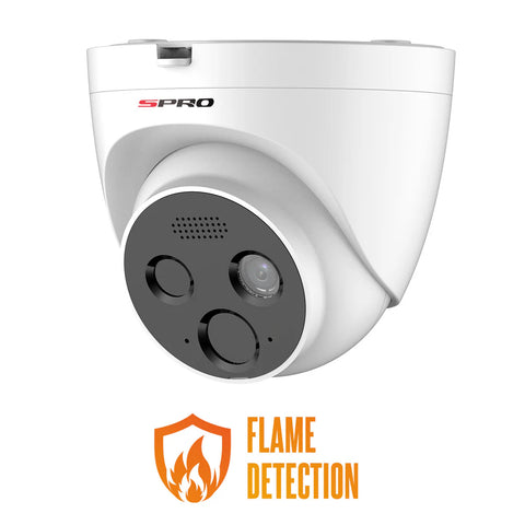 SPRO IP Fire Detection Camera Kit - Flame Detection Camera With 8 Channel 1TB Recorder