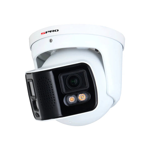 Panoramic SPRO IP CCTV Kit: 2x 4MP Panoramic Colour Night Camera With AI Pro HDD