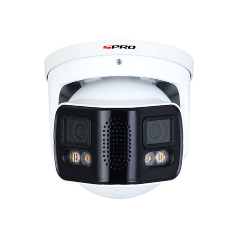 Panoramic SPRO IP CCTV Kit: 2x 4MP Panoramic Colour Night Camera With AI Pro HDD