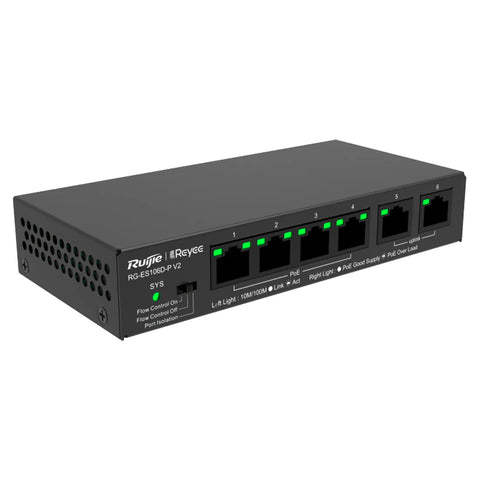 Ruijie Reyee 6-port 10/100Mbps Desktop Unmanaged Switch