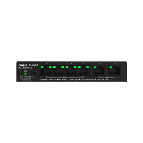 Ruijie Reyee 6-port 10/100Mbps Desktop Unmanaged Switch