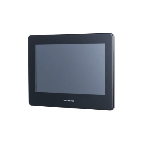 Front view of SPRO 7 inch Touch LCD Screen Monitor, Android OS VI-MTR04-B. perfect for doorbell entry.