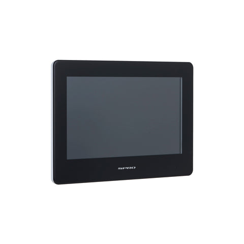 Front view of SPRO 7 inch Touch LCD Screen Monitor, Android OS VI-MTR04-B. perfect for doorbell entry.